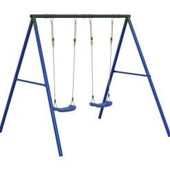 Buitenspeelgoed*vidaXL Schommelset met 2 schommels Blauw
