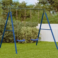 Buitenspeelgoed*vidaXL Schommelset met 2 schommels Blauw