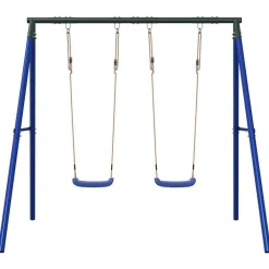 Buitenspeelgoed*vidaXL Schommelset met 2 schommels Blauw