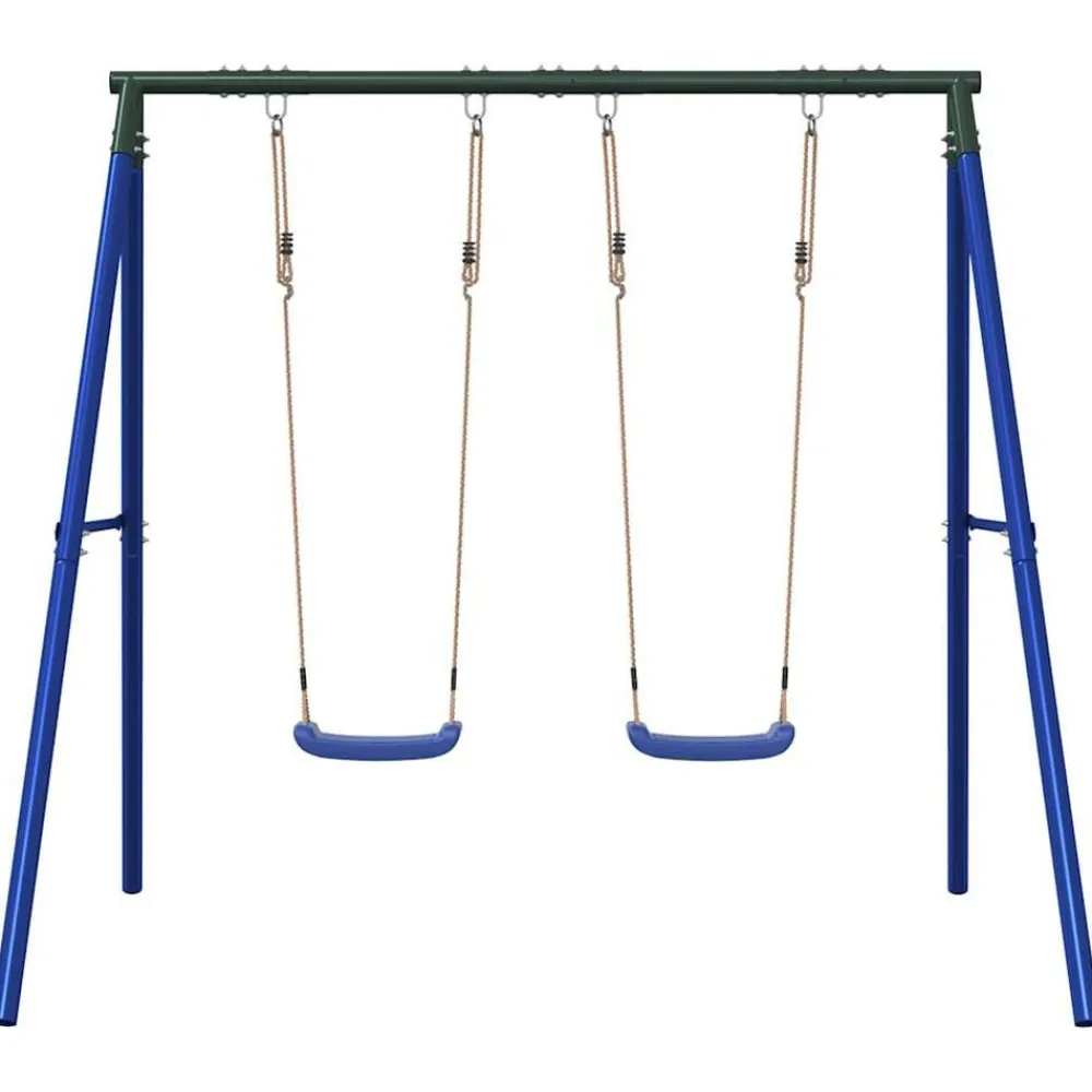 Buitenspeelgoed*vidaXL Schommelset met 2 schommels Blauw