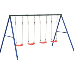 Buitenspeelgoed*vidaXL Schommelset met 4 schommels Rood