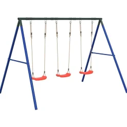 Buitenspeelgoed*vidaXL Schommelset met 3 schommels Rood