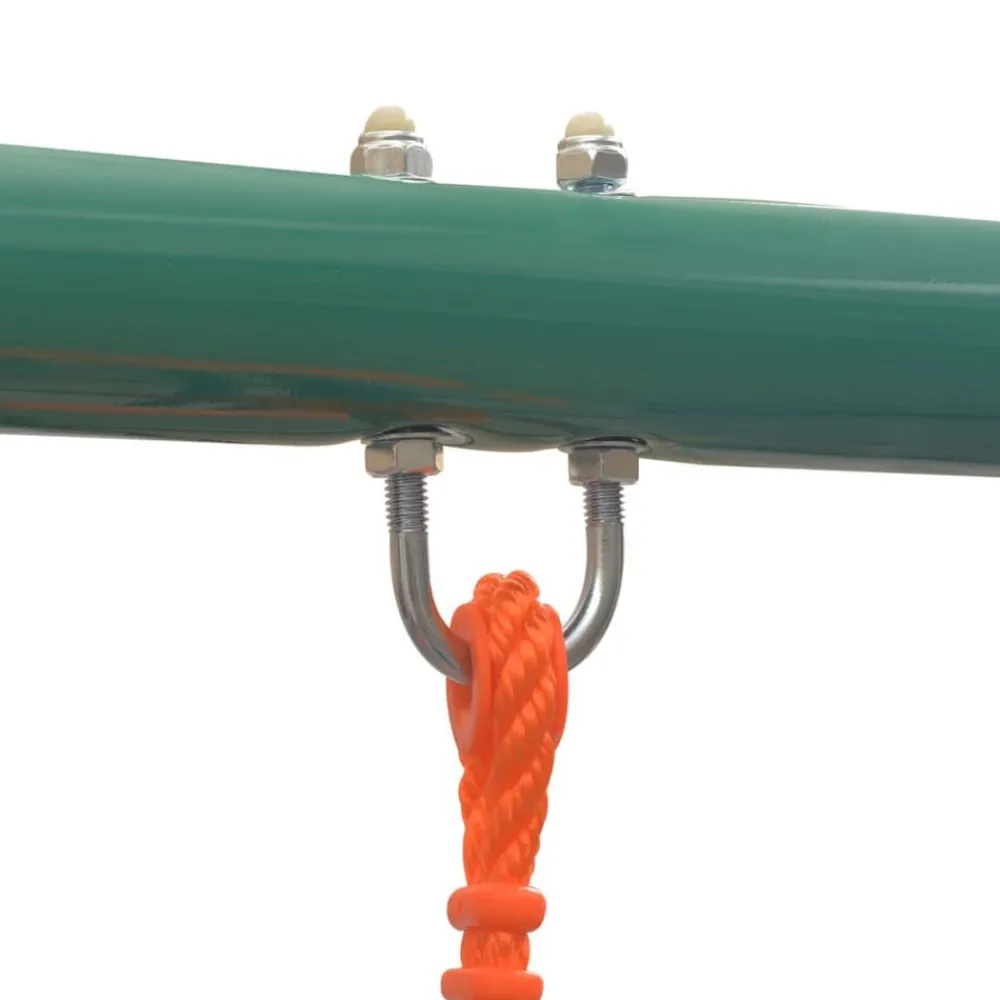 Schommelset met glijbaan en 3 zitjes oranje>vidaXL Sale