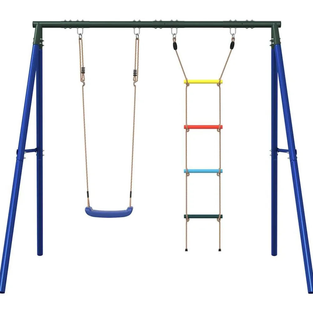 Schommelset met schommel en ladder>vidaXL