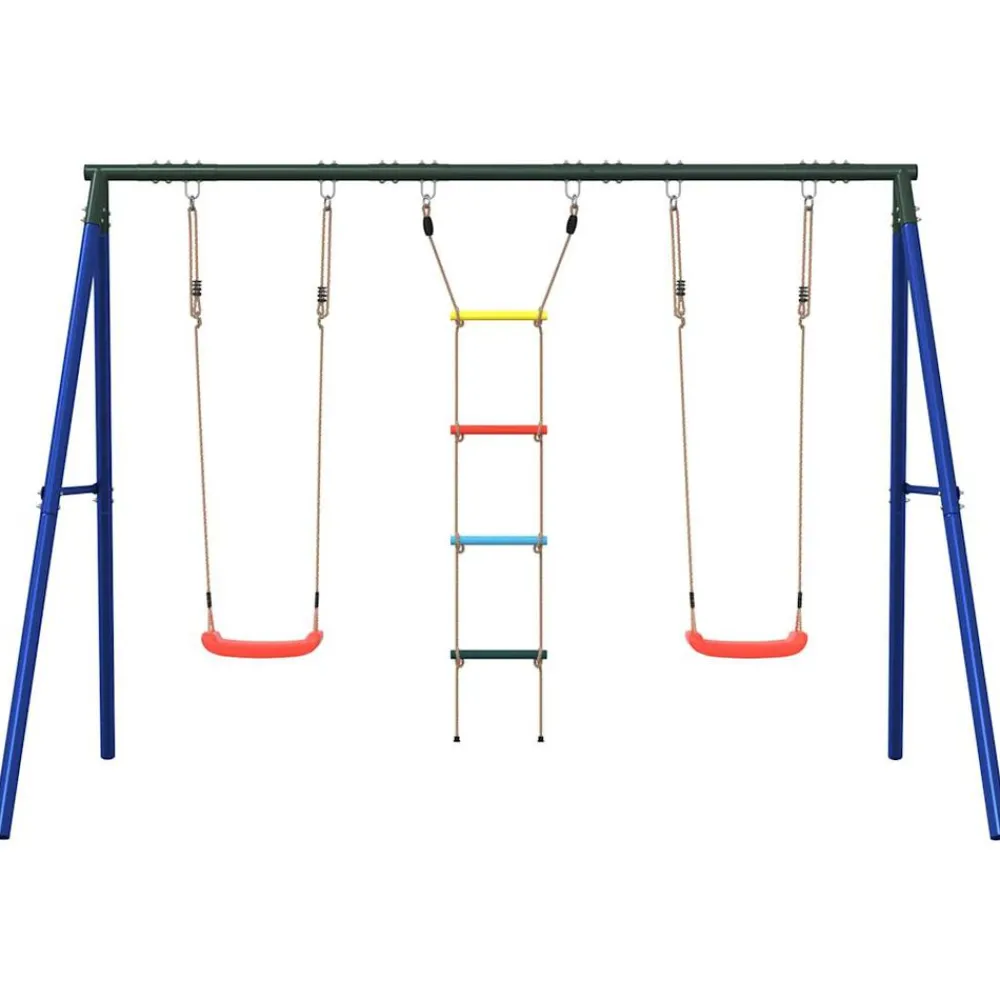 Schommelset met schommels en ladder>vidaXL Clearance