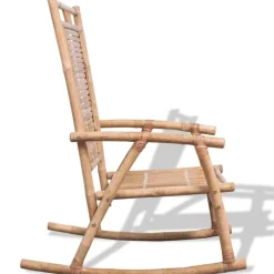 Stoelen*vidaXL Schommelstoel bamboe