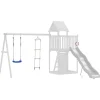 Schommelzitje met touwladder polyetheen blauw>vidaXL New