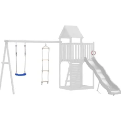 Schommelzitje met touwladder polyetheen blauw>vidaXL New