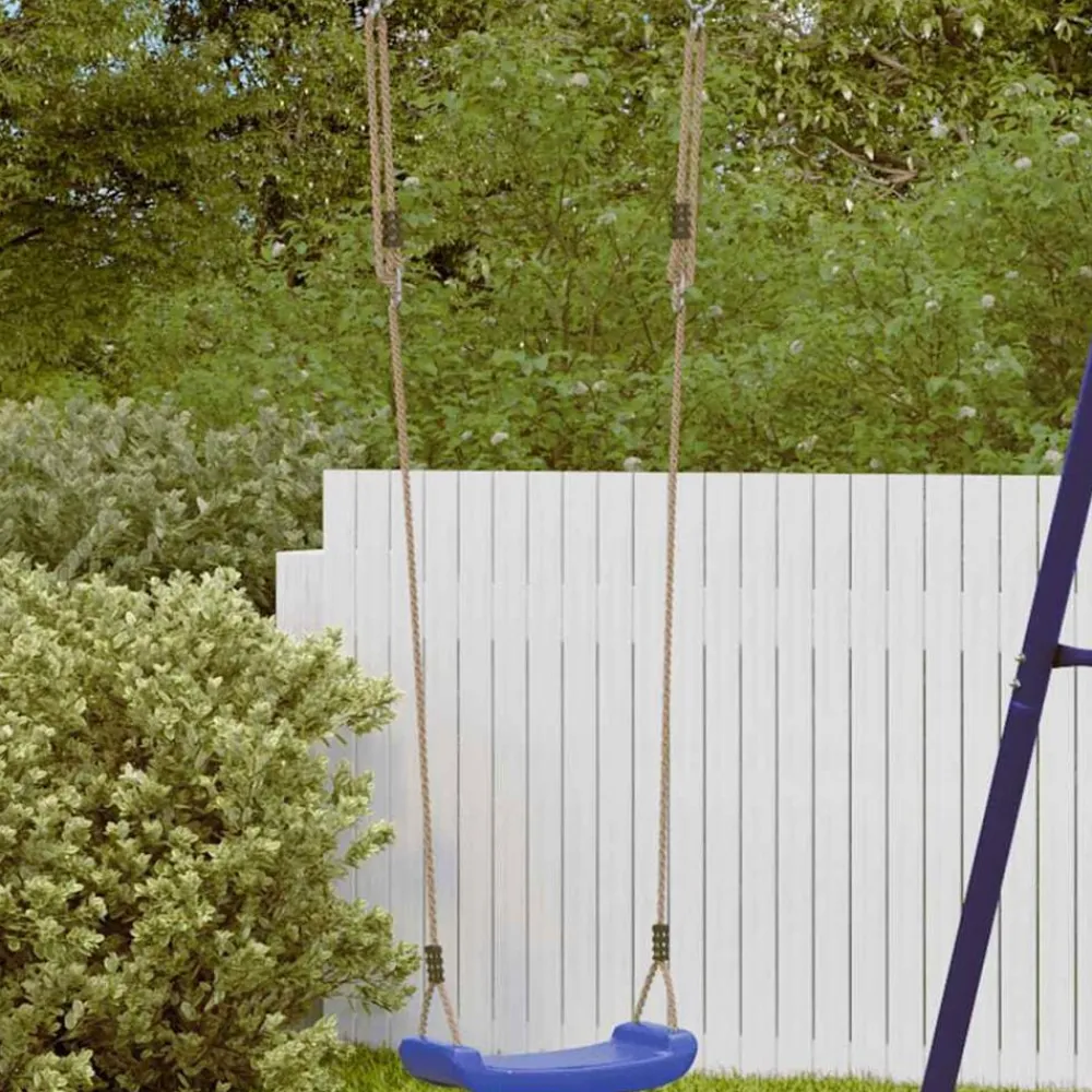 Buitenspeelgoed*vidaXL Schommelzitje voor kinderen 1-persoons verstelbaar touw Blauw