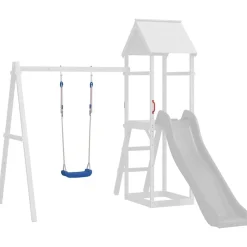 Buitenspeelgoed*vidaXL Schommelzitjes 2 st met touwen 37x15 cm polyetheen blauw