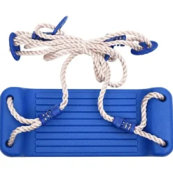 Buitenspeelgoed*vidaXL Schommelzitjes met touw 2 st 38x16 cm polyetheen blauw