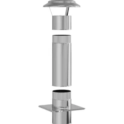 Schouw Verlenging Zilver 25 x 25 x 65 cm Roestvrij staal><noscript><img width=
