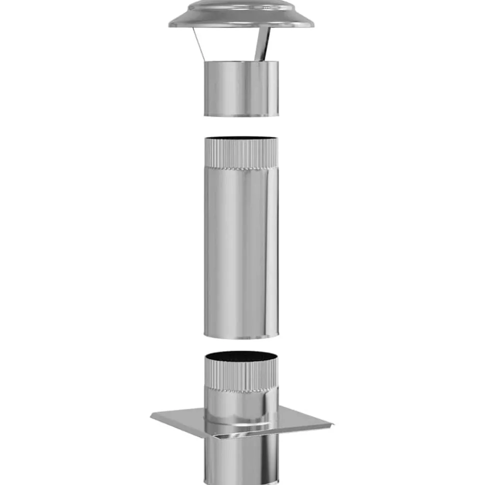 Schouw Verlenging Zilver 25 x 25 x 65 cm Roestvrij staal>vidaXL Hot