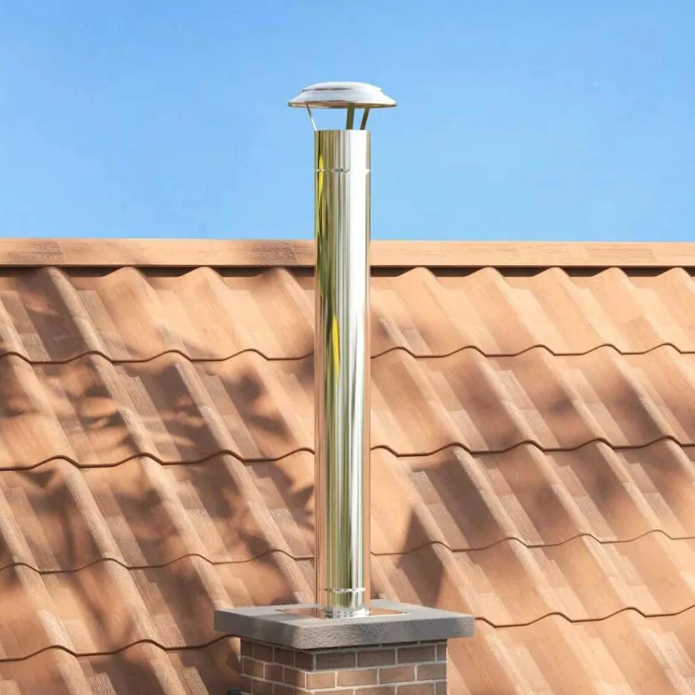Schouw Verlenging Zilver 25 x 25 x 132 cm Roestvrij staal>vidaXL Outlet