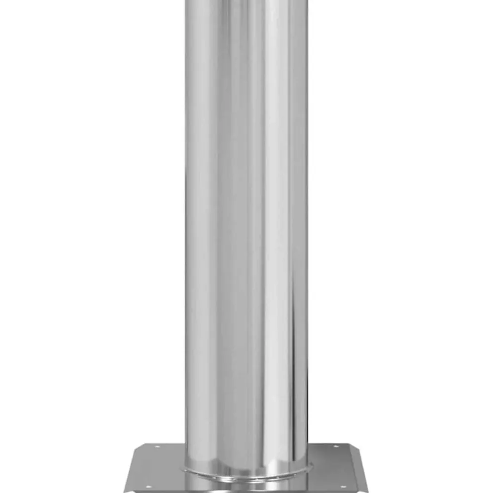 Schouwkop Verlenging Zilver 24 x 24 x 50 cm Roestvrij staal>vidaXL