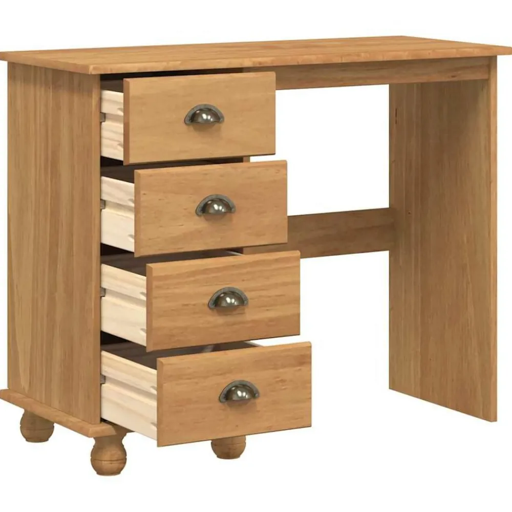 Schrijfbureau ASKIM 95 x 40 x 75 cm Massief grenenhout>vidaXL Sale