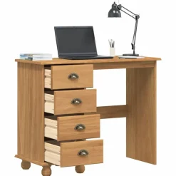 Schrijfbureau ASKIM 95 x 40 x 75 cm Massief grenenhout><noscript><img width=