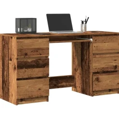 Kantoormeubelen*vidaXL Schrijftafel 140x50x77 cm bewerkt hout kleurig Oud hout