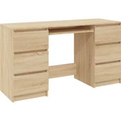 Schrijftafel 140x50x77 cm bewerkt hout kleurig>vidaXL Sale