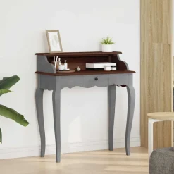 Schrijftafel 80x40x92 cm massief mahoniehout><noscript><img width=