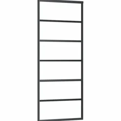 Schuifdeur met beslag 76x205 cm aluminium en ESG-glas><noscript><img width=