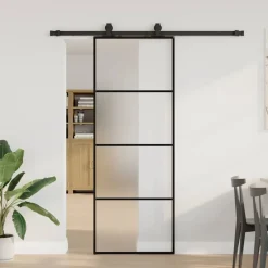 Schuifdeur met beslagset 76x205 cm ESG glas>vidaXL Best