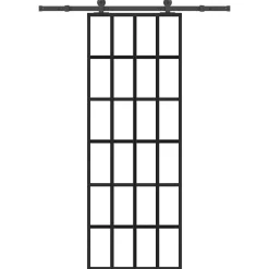 Schuifdeur met beslag 76x205 cm ESG-glas en aluminium>vidaXL Discount