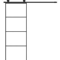 Schuifdeur met beslag 76x205 cm ESG-glas en aluminium><noscript><img width=