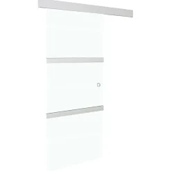 Bouwmaterialen*vidaXL Schuifdeur met zachte stops 76x205 cm ESG-glas en aluminium