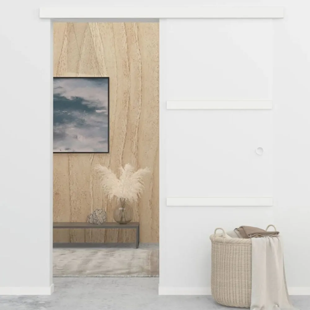 Bouwmaterialen*vidaXL Schuifdeur met zachte stops 76x205 cm ESG-glas en aluminium