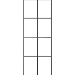 Bouwmaterialen*vidaXL Schuifdeur 76x205 cm aluminium en ESG-glas Zwart