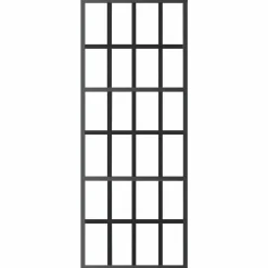 Bouwmaterialen*vidaXL Schuifdeur 76x205 cm ESG-glas en aluminium zwart