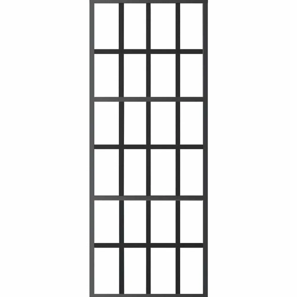 Bouwmaterialen*vidaXL Schuifdeur 76x205 cm ESG-glas en aluminium zwart