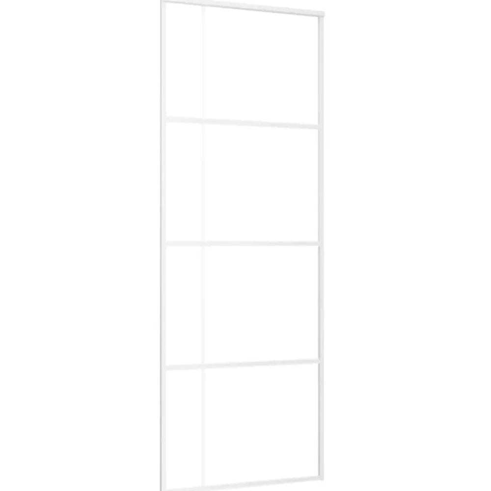 Schuifdeur 76x205 cm ESG-glas en aluminium>vidaXL Discount