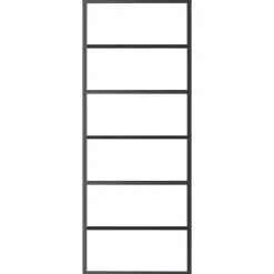 Schuifdeur 76x205 cm ESG-glas en aluminium zwart><noscript><img width=