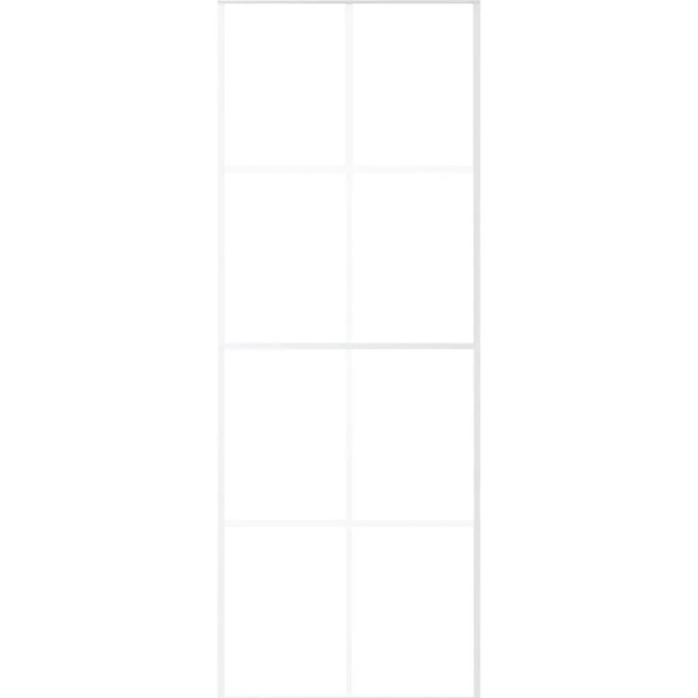 Bouwmaterialen*vidaXL Schuifdeur 76x205 cm ESG-glas en aluminium Wit