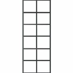 Schuifdeur 76x205 cm ESG-glas en aluminium zwart><noscript><img width=