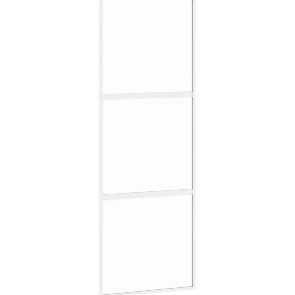 Schuifdeur 76x205 cm gehard glas en aluminium wit>vidaXL Outlet