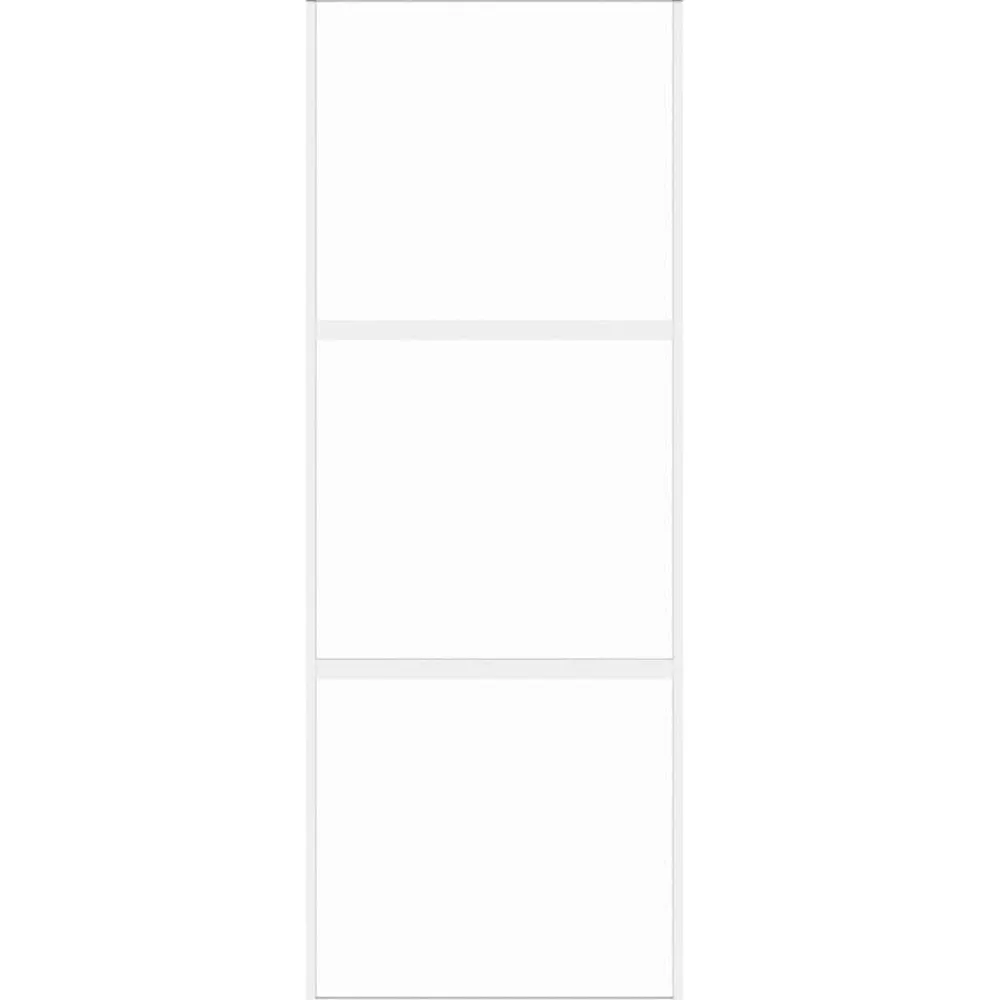 Schuifdeur 76x205 cm gehard glas en aluminium wit>vidaXL Outlet