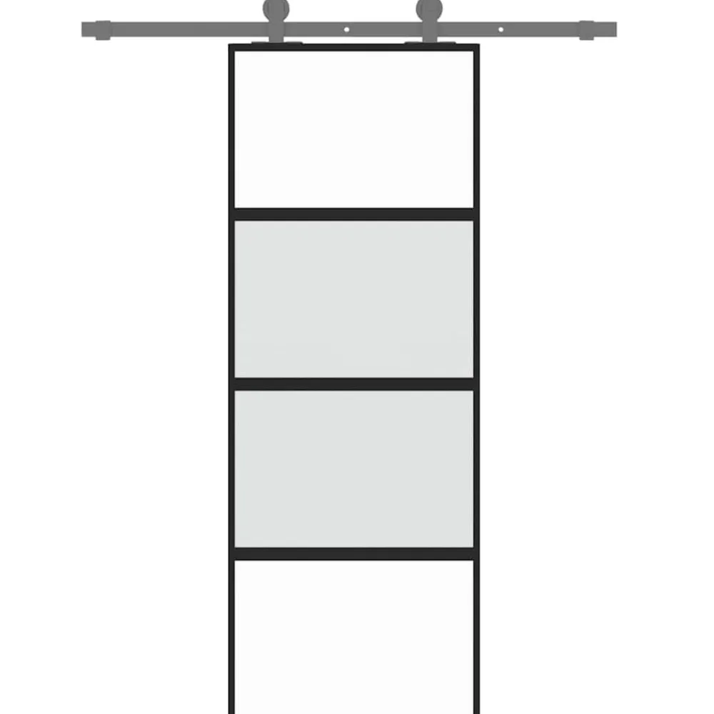 Schuifdeur 76x205 cm gehard glas en aluminium>vidaXL Online