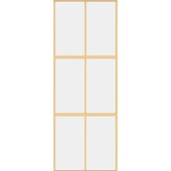 Schuifdeur 76x205 cm helder ESG-glas en aluminium kleurig><noscript><img width=