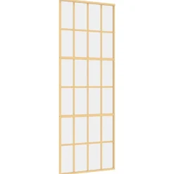 Schuifdeur 76x205 cm helder ESG-glas en aluminium kleurig>vidaXL New