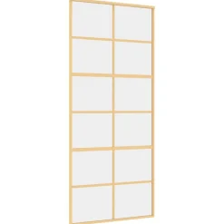 Schuifdeur 90x205 cm helder ESG-glas en aluminium kleurig>vidaXL Discount