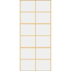 Schuifdeur 90x205 cm helder ESG-glas en aluminium kleurig><noscript><img width=