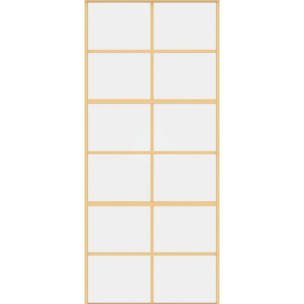Schuifdeur 90x205 cm helder ESG-glas en aluminium kleurig>vidaXL Discount