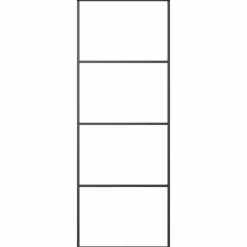 Schuifdeur 76x205 cm mat ESG-glas en aluminium>vidaXL