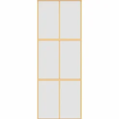 Schuifdeur 76x205 cm mat ESG-glas en aluminium goudkleurig><noscript><img width=