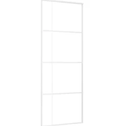 Schuifdeur 76x205 cm mat ESG-glas en aluminium>vidaXL