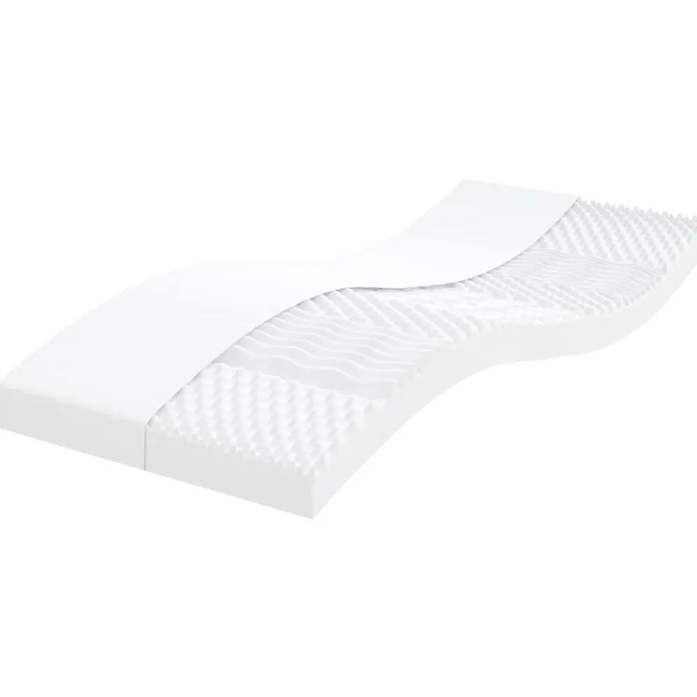 Schuimmatras 7 zones hardheid 20 ILD 80x200 cm wit>vidaXL Clearance