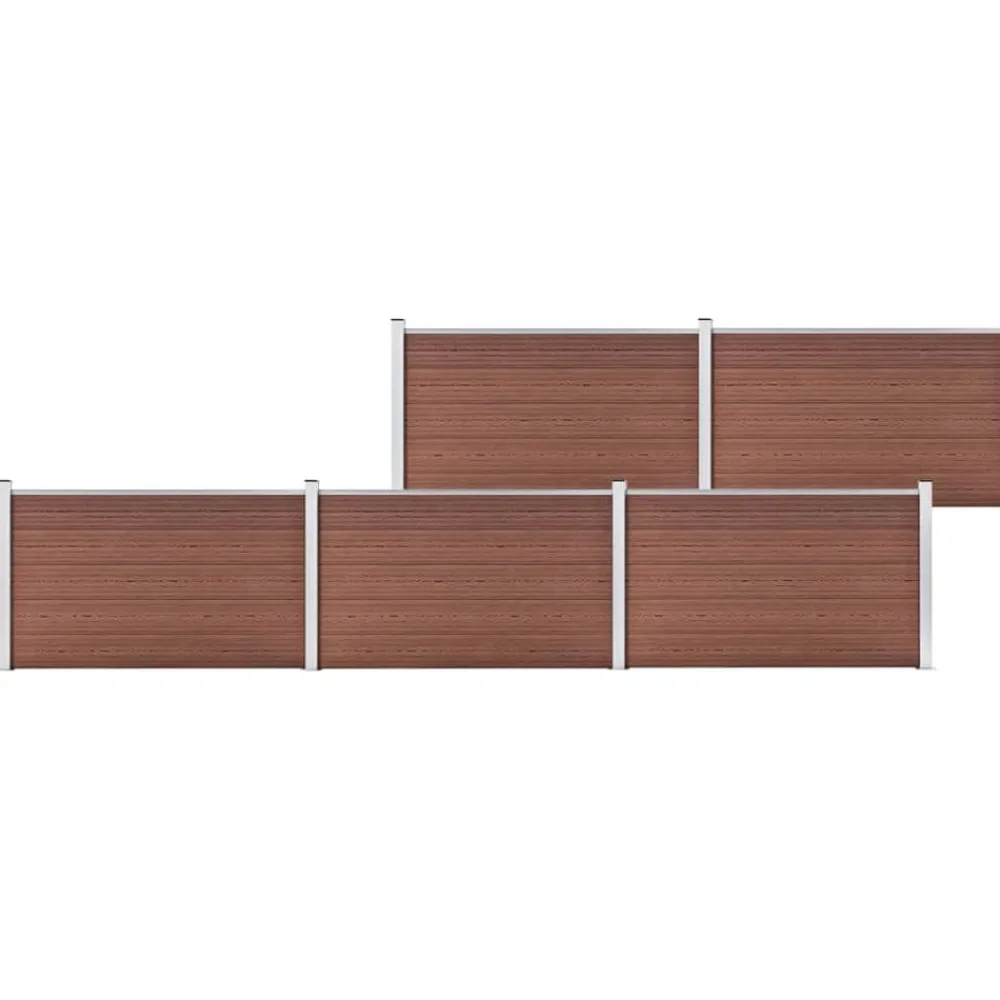 Tuinafscheidingen*vidaXL Schutting 872x106 cm HKC Bruin
